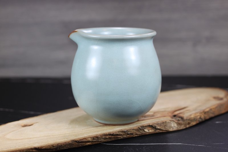 【沐春生活】360~400ml 汝窑无把 手拉坯 咖啡下壶 茶海 公道杯 - 咖啡壶/周边 - 瓷 