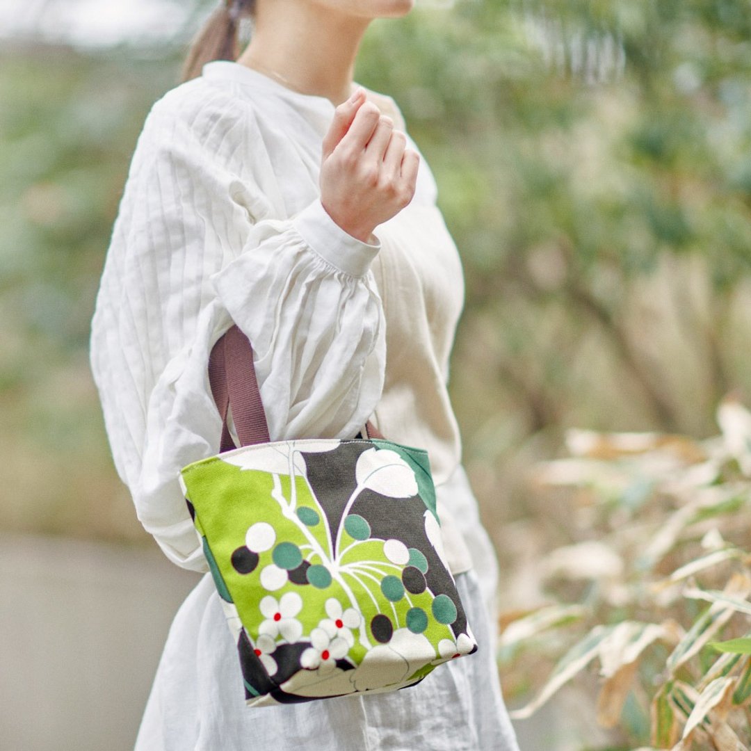 Mini Tote Bag Yamanomi [Made in Japan] - 手提包/手提袋 - 棉 绿色