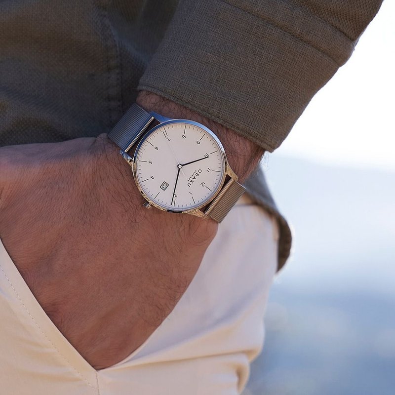 Obaku 银-V298GDCWMC-44mm - 男表/中性表 - 不锈钢 多色