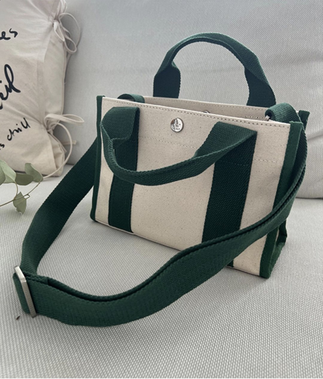 韩国 The Ally | MINI LUNA BAG  | 小 | 绿色 | 手袋 单肩包 - 手提包/手提袋 - 棉 绿色