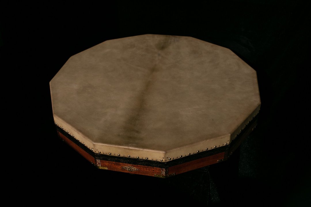 巨型十二角萨满鼓 鹿皮握把 框鼓 古典乐器 手工制作 音乐疗愈 - 吉他/乐器 - 其他材质 
