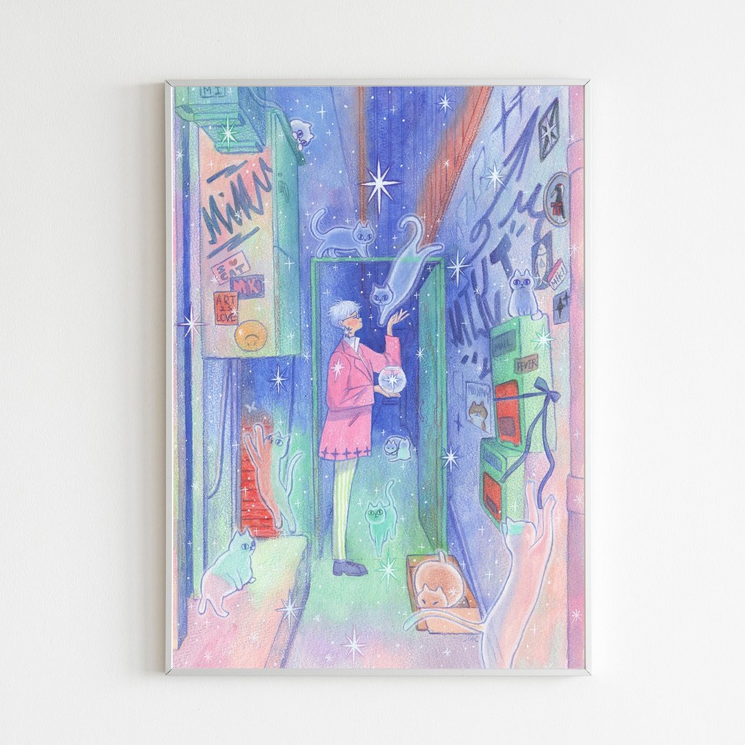 海报 (A3/A4) - 生命中的小灵魂 - 海报/装饰画/版画 - 纸 多色