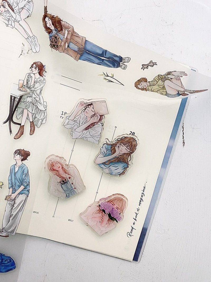 63penhouse x hairmo ~ 微醺女孩滴胶手帐夹 - 笔记本/手帐 - 塑料 多色