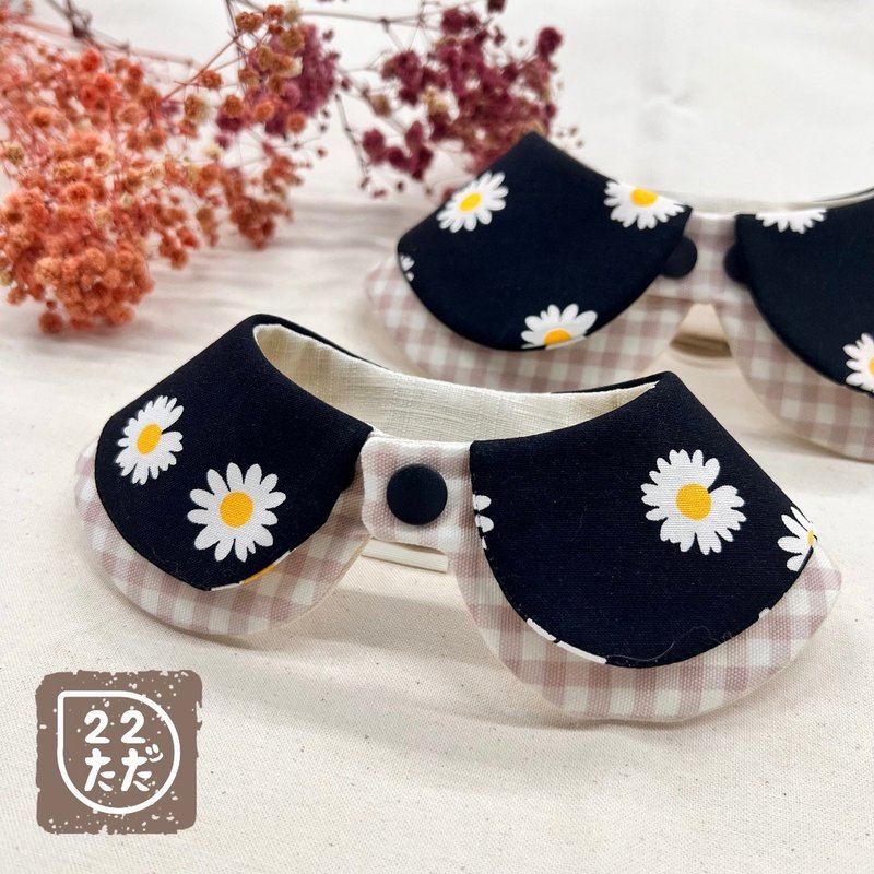 22ただ。ninitada。披肩双层领巾-母亲节限定款花漾 - 衣/帽 - 棉．麻 咖啡色