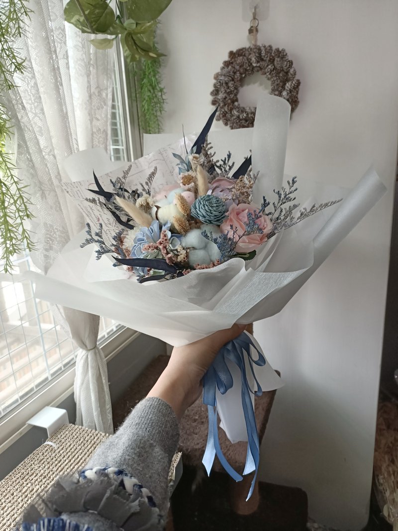 干燥花束 情人节 生日礼物 毕业花束 - 干燥花/捧花 - 植物．花 蓝色