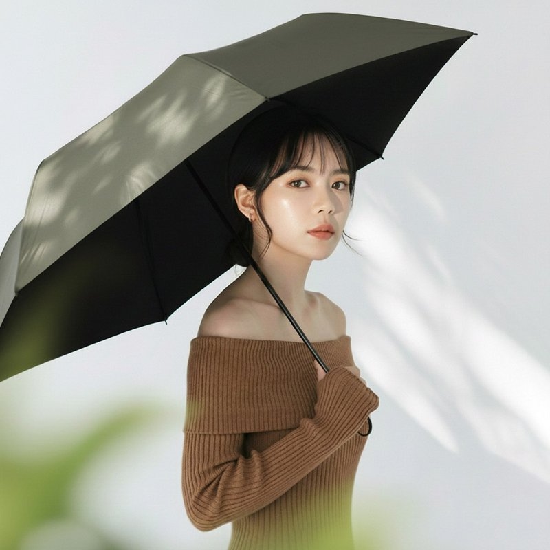 220g极致轻 安全不回弹自动伞 黑胶降温10度以上 防晒快干 橄榄绿 - 雨伞/雨衣 - 防水材质 绿色