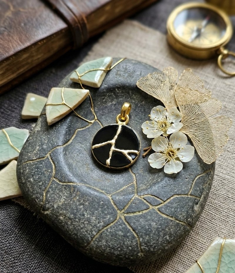 精致项链 接木工艺 侘寂美学 缟玛瑙 925纯银项链 镀金工艺 - 项链 - 半宝石 