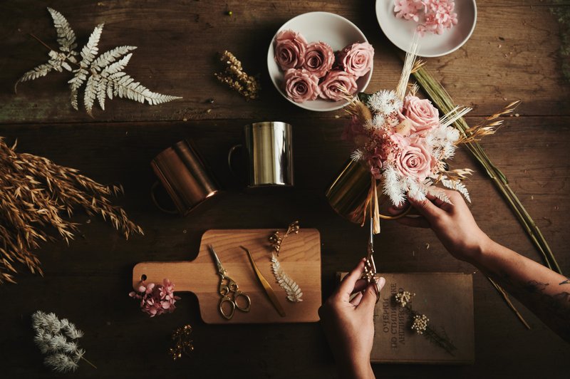钢杯盆花 | 入门手作 情人节礼物 毕业礼物 体验祭 暑假 质感礼物 - 植栽 - 植物．花 