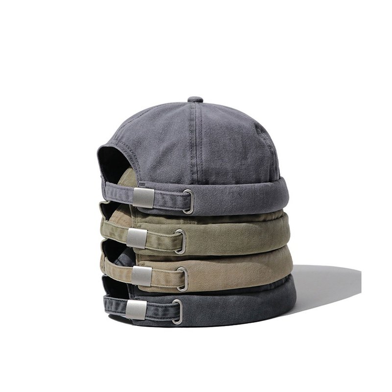 TopBasics 日系复古水兵帽 - 帽子 - 棉．麻 灰色