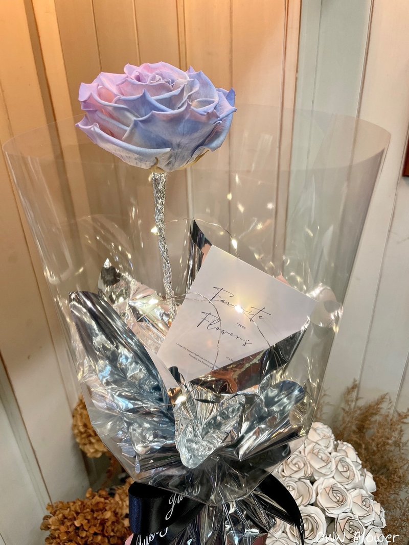 银河花束/生日花束/告白花束/不凋花束/永生花束/情人节花束/惊喜 - 干燥花/捧花 - 植物．花 银色