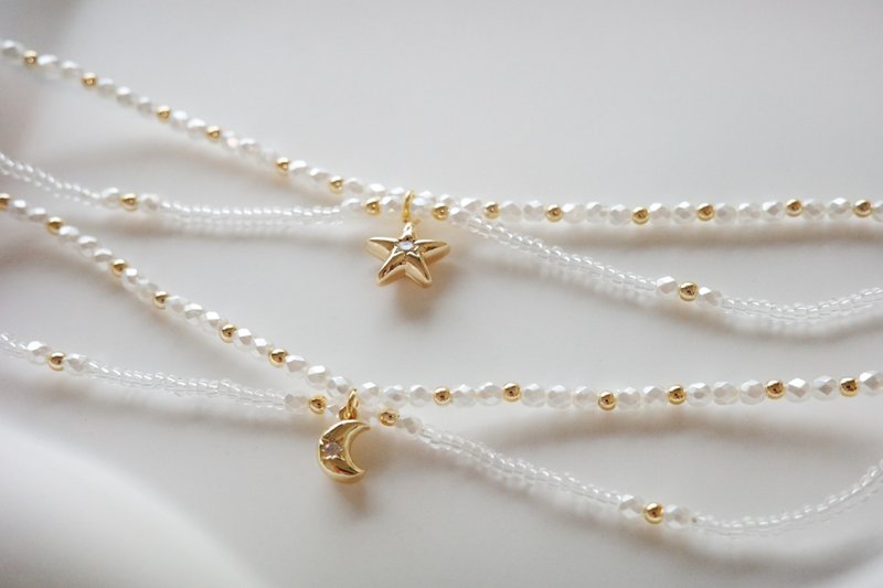 AStarIsBorn系列—星月喃串珠手链 - 手链/手环 - 其他材质 白色