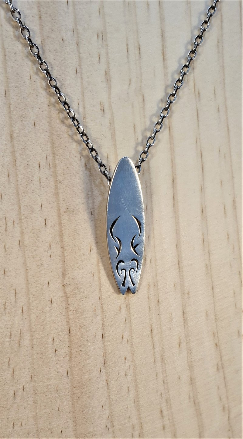 【JE Hand Made】手作925纯银项链 冲浪板 - 项链 - 纯银 银色