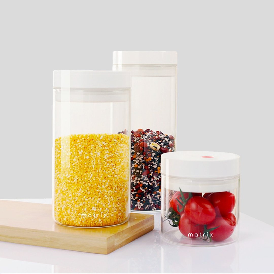 matrix保鲜玻璃密封罐3入组(400ml/800ml/1200ml) - 咖啡壶/周边 - 玻璃 