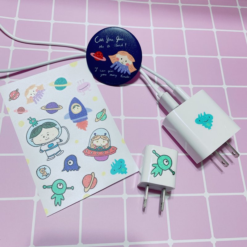 防水贴纸(太空款/叶子日常款) - 贴纸 - 防水材质 