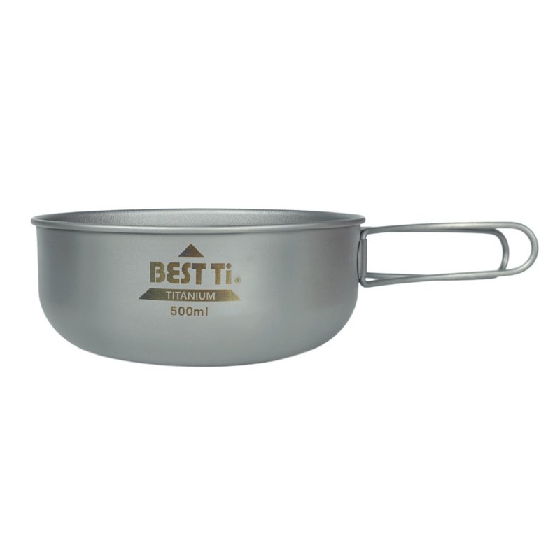 纯钛碗 500ml大碗 钛碗 环保碗 露营登山碗 附赠收纳网袋 - 碗 - 贵金属 银色