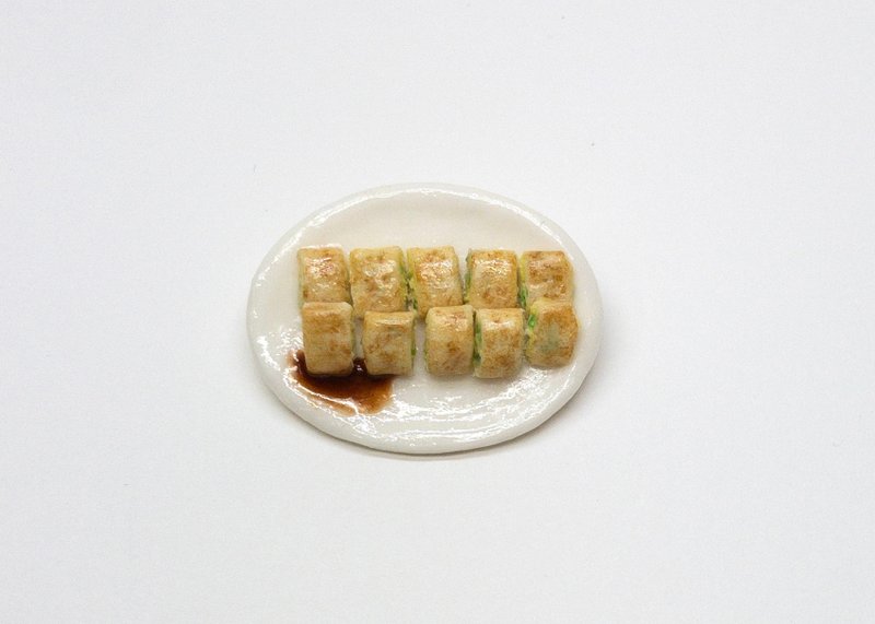 蛋饼胸针 - 胸针 - 粘土 