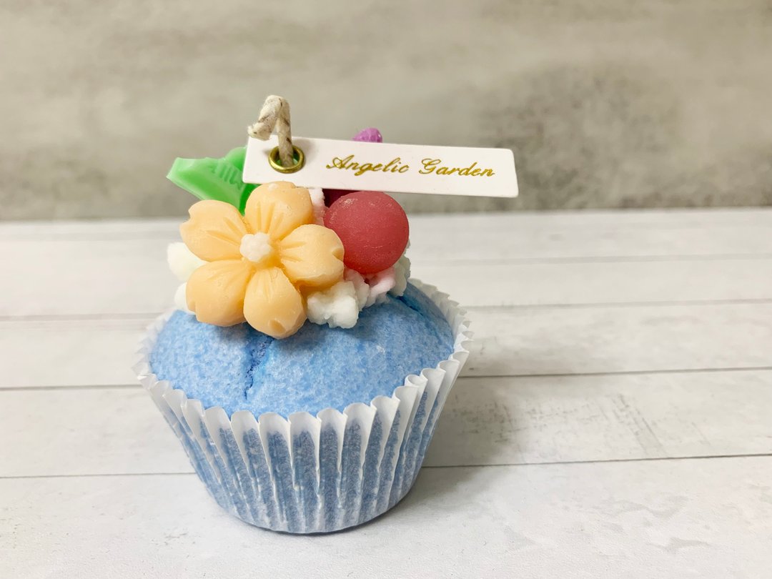 杂果Cupcake蜡烛 (蓝色) - 蜡烛/烛台 - 蜡 多色