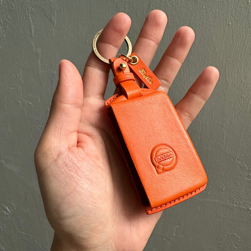 Volvo 汽车钥匙皮套 富豪 v40 v60 v90 s60 xc40 xc60 xc90 S90 - 钥匙链/钥匙包 - 真皮 卡其色