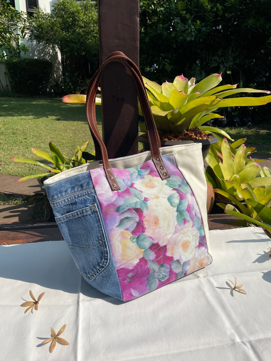 Porcelain Rose Shopping Bag - 其他 - 棉 多色