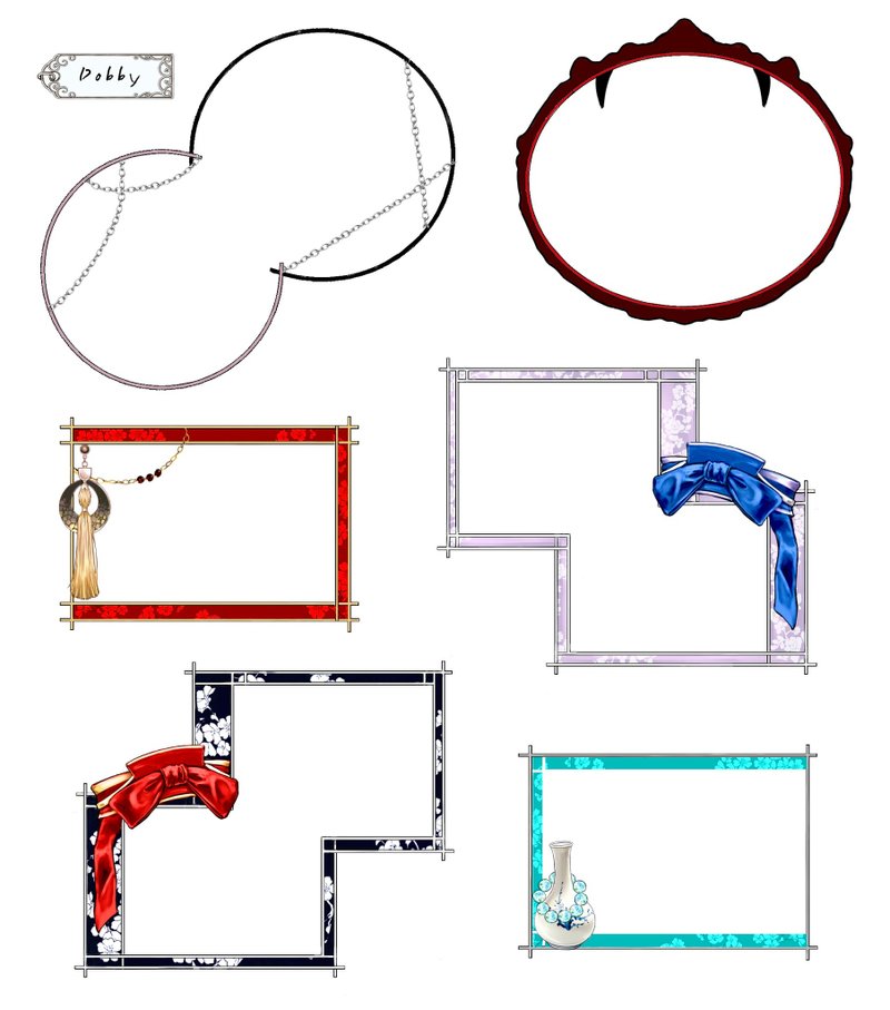 (Dobby, Soma, Yuju) 风格相框贴纸组 (3款) - 贴纸 - 纸 