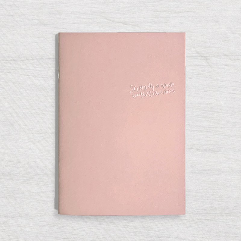 【精油香氛笔记本】A5简约素色笔记本-粉红玫瑰 - 笔记本/手帐 - 纸 粉红色
