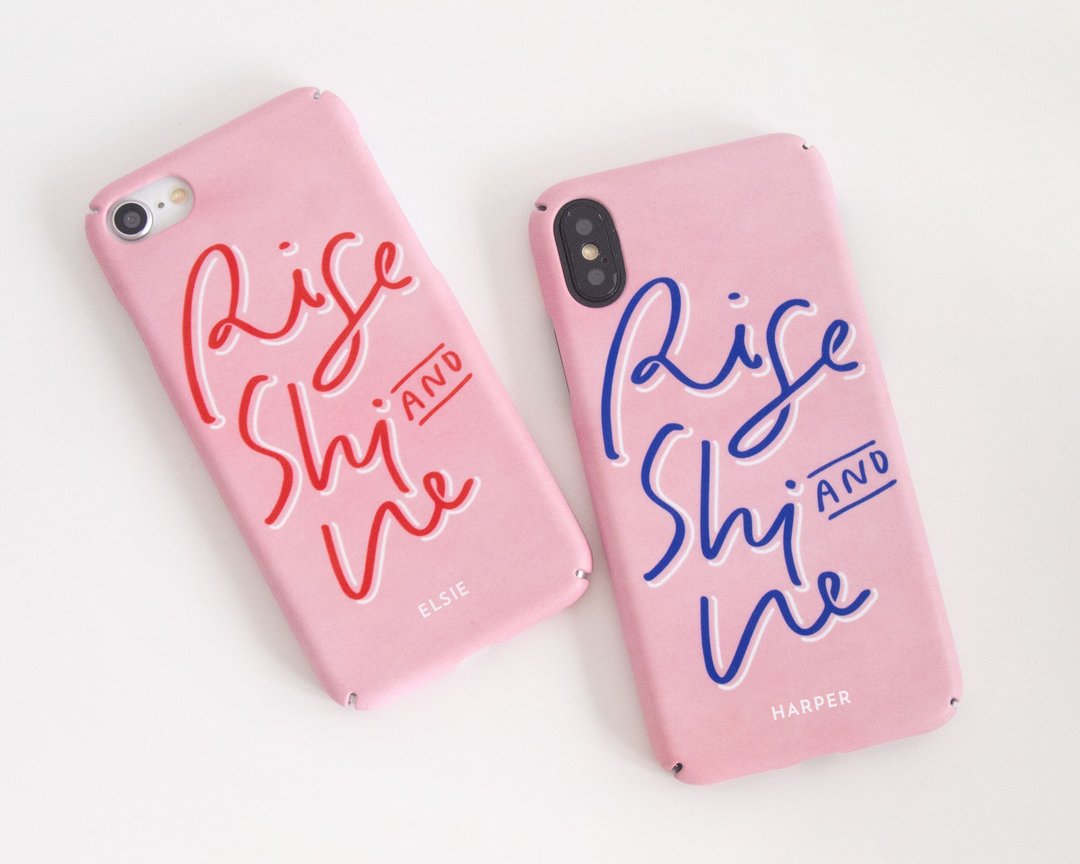 个人化 Rise and Shine iPhone 手机壳 เคสมือถือ - 手机壳/手机套 - 塑料 蓝色