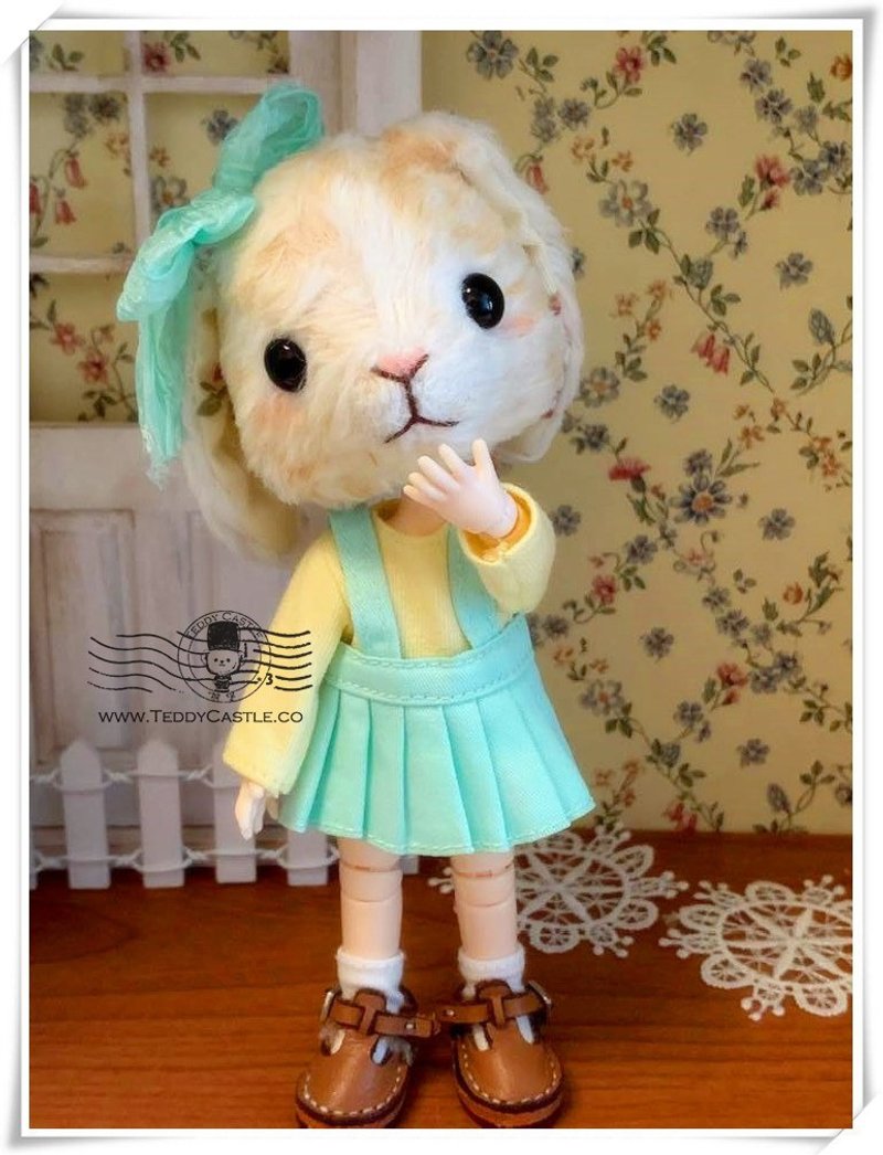 餖飣系列－OB11 兔子 Handmade 艺术家泰迪熊 毛海 Teddy Bear - 玩偶/公仔 - 其他材质 