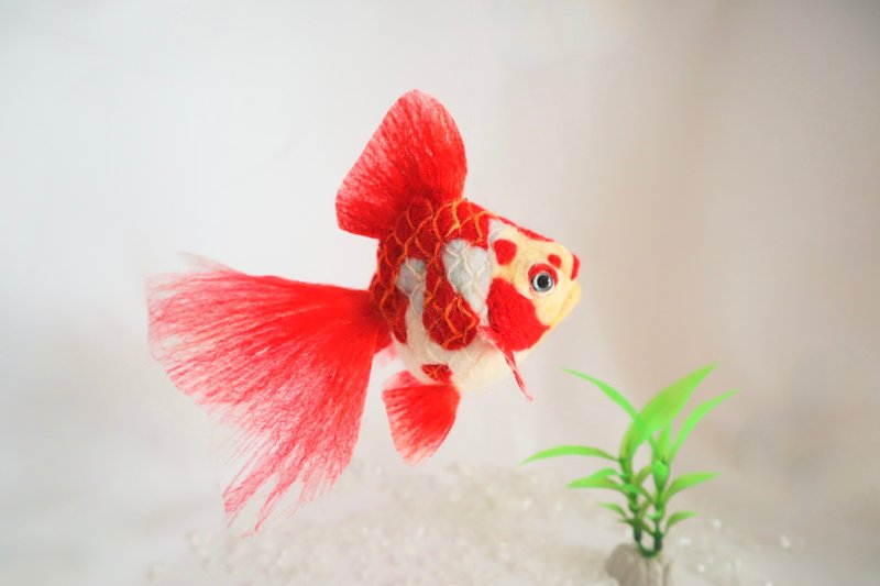 摇曳生姿的金鱼风铃 L - 更纱琉金 - - 玩偶/公仔 - 羊毛 红色