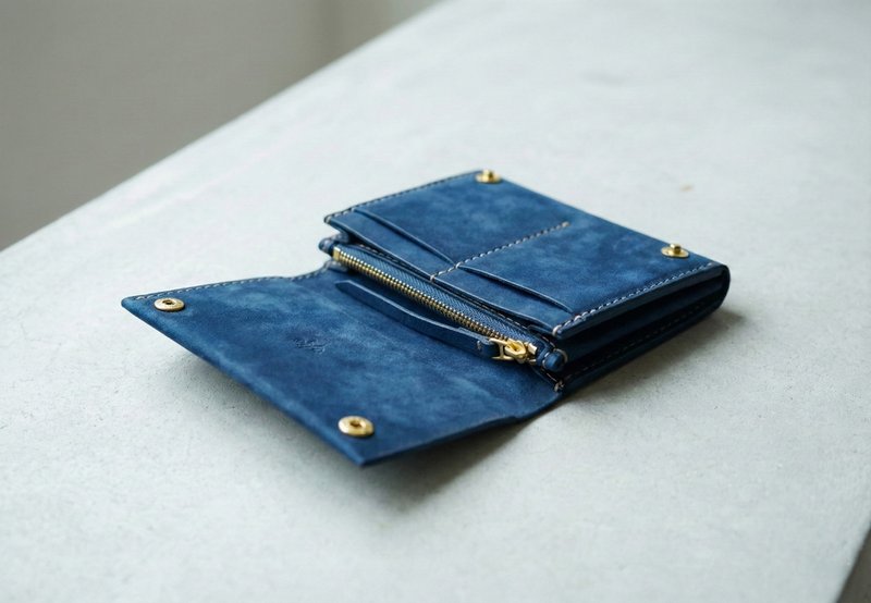 Signature 建筑几何系列: The Facade 全手工缝制真皮短夹 极简 - 皮夹/钱包 - 真皮 