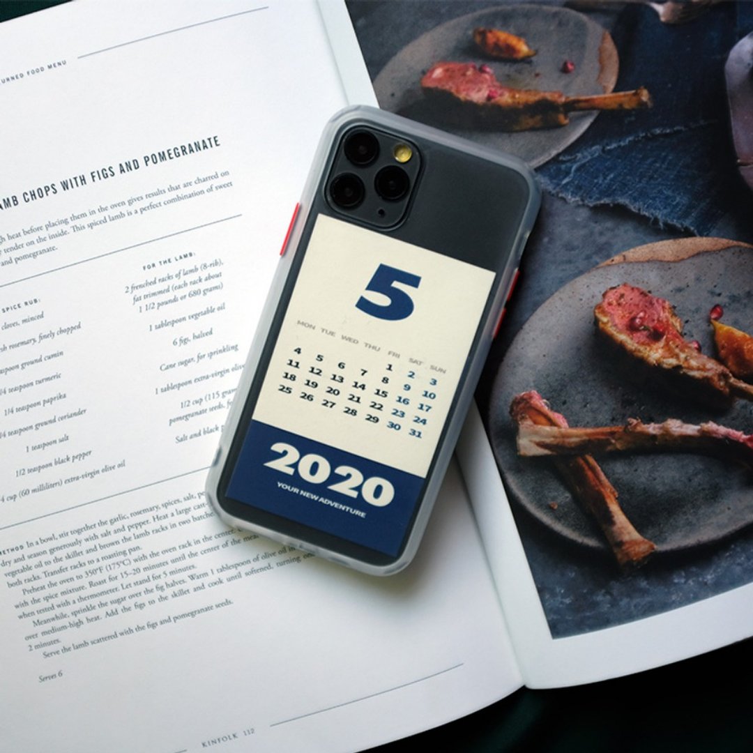 2020月历卡片 - iPhone手机壳 - 手机壳/手机套 - 橡胶 透明