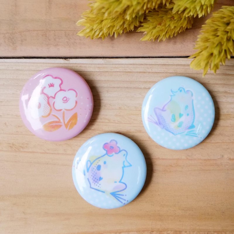 山茶花雨蛙 胸章别针 - 胸针 - 塑料 粉红色