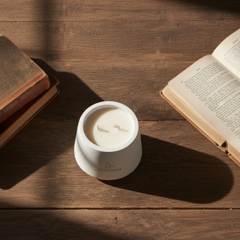 【SCENAURA】WOODS 木质调系列 手工水泥杯香氛蜡烛 - 香薰/精油/线香 - 水泥 