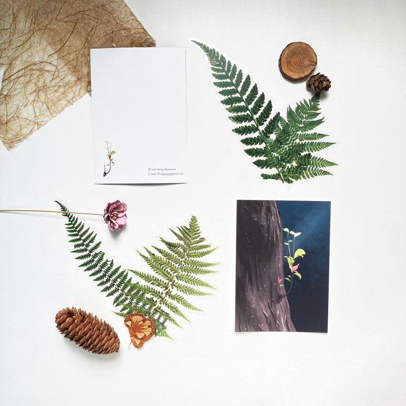 插画卡片-刹那光 - 卡片/明信片 - 纸 蓝色