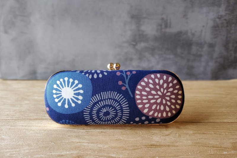 日本烟火  眼镜盒 笔盒 口金盒 硬壳眼镜盒 日本布 - 眼镜盒/眼镜布 - 棉．麻 