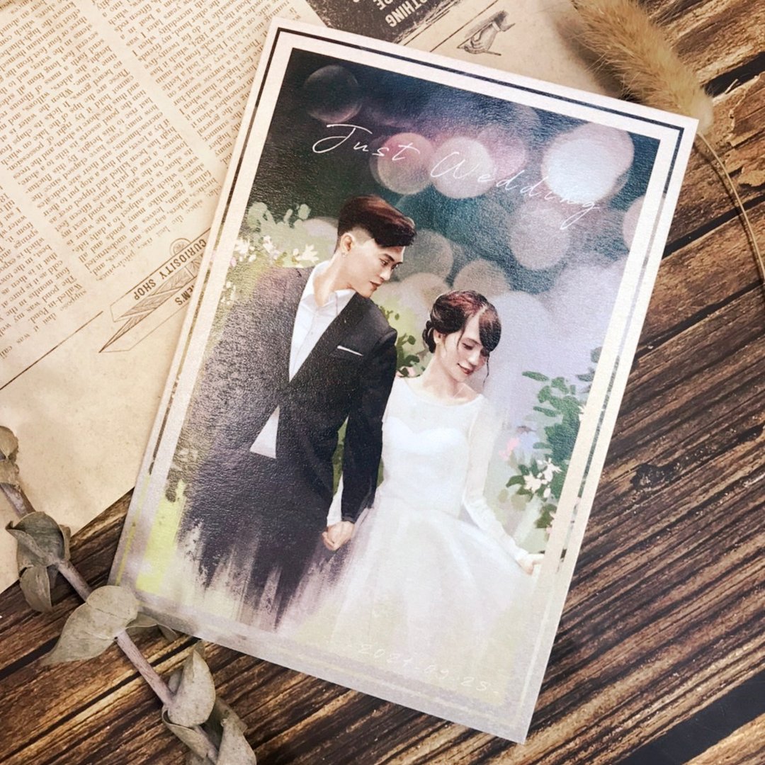 【喜帖似颜绘】结婚喜帖/订婚喜帖/婚礼/夫妻/结婚书约/电子档 - 喜帖 - 纸 