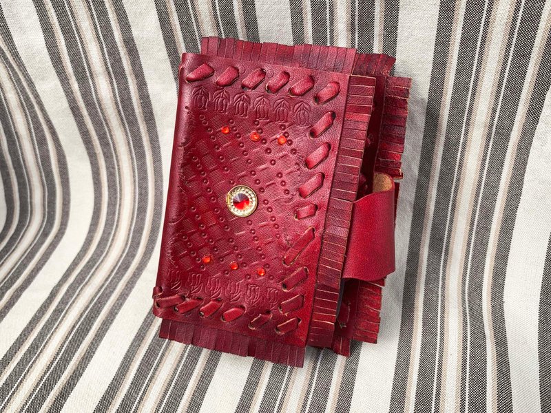 Majans 皮革小本本 拍立得相册 须须红 - 相簿/相册 - 真皮 红色