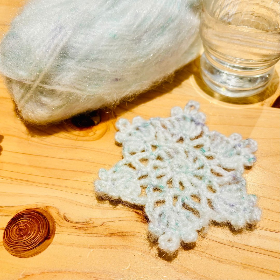 雪花钩织杯垫 - 杯垫 - 其他材质 