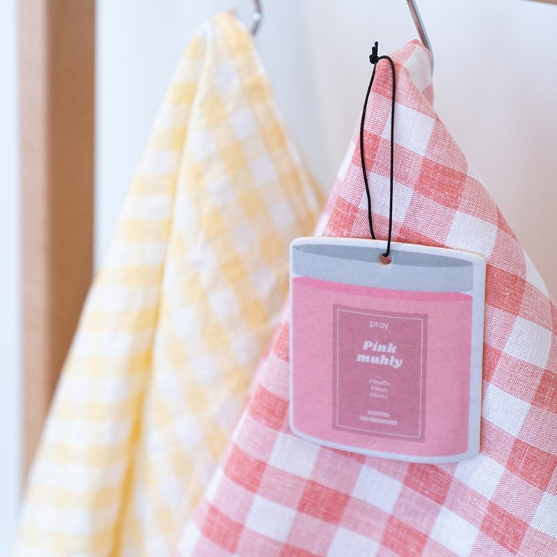 【韩国 PRAY】吊挂香氛片-粉黛乱子草 /三入组 - 香薰/精油/线香 - 纸 粉红色