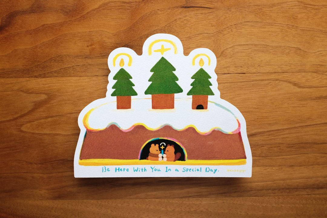 | Be here with you in a special day | 造型明信片组 - 卡片/明信片 - 纸 绿色