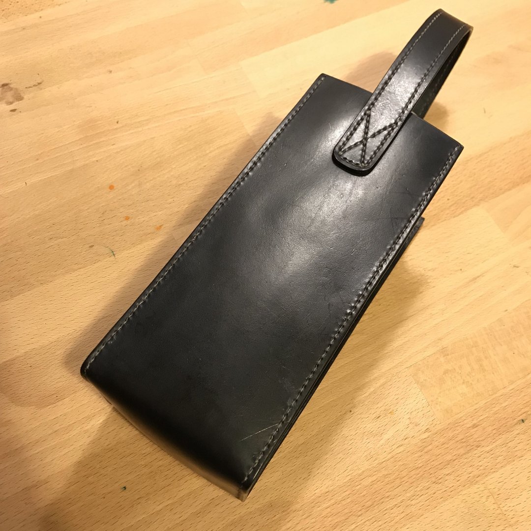 纯手工制作手工染色皮革保温瓶OR红酒提袋 - 随行杯提袋/水壶袋 - 真皮 多色