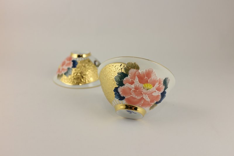 纯手绘茶杯-广结善缘对杯(大饮杯)-粉花 - 茶具/茶杯 - 瓷 粉红色