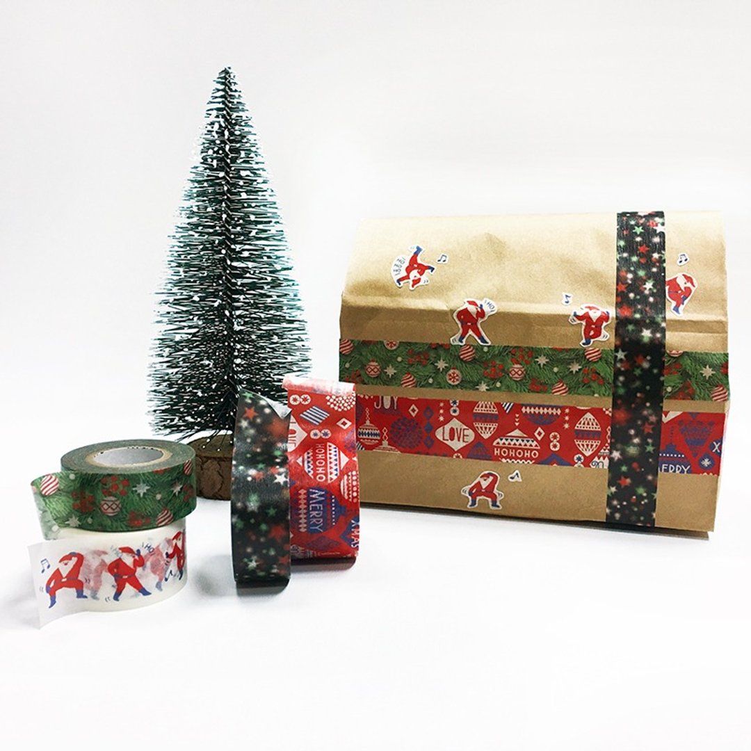 maste Xmas 2017 和纸胶带【4入组 + Gift】 (加赠maste圣诞纸胶带一卷) - 纸胶带 - 纸 多色