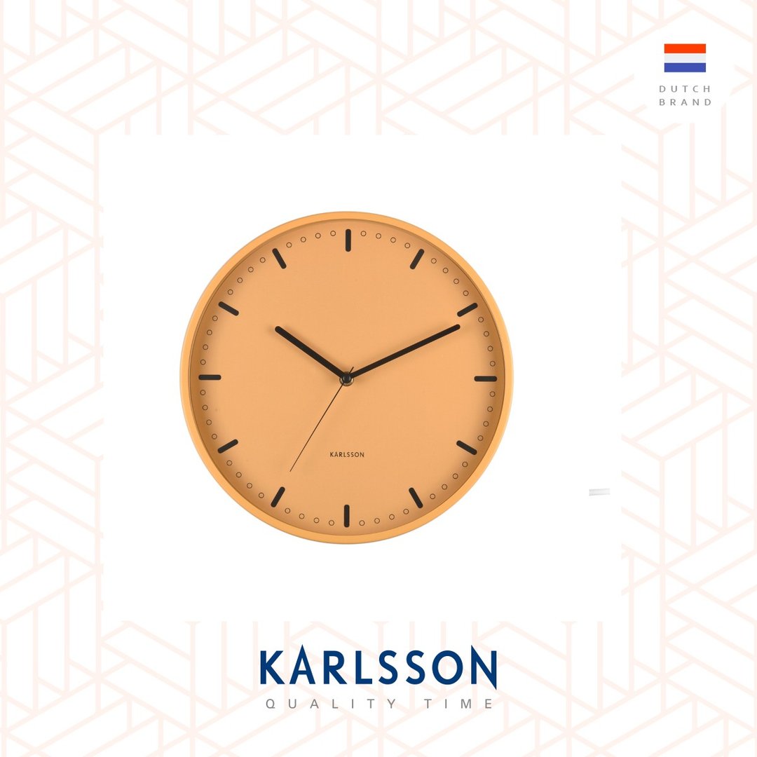 Karlsson, 30cm 黄色刻度挂钟 Wall clock Cool Retro mango yello - 时钟/闹钟 - 其他金属 黄色