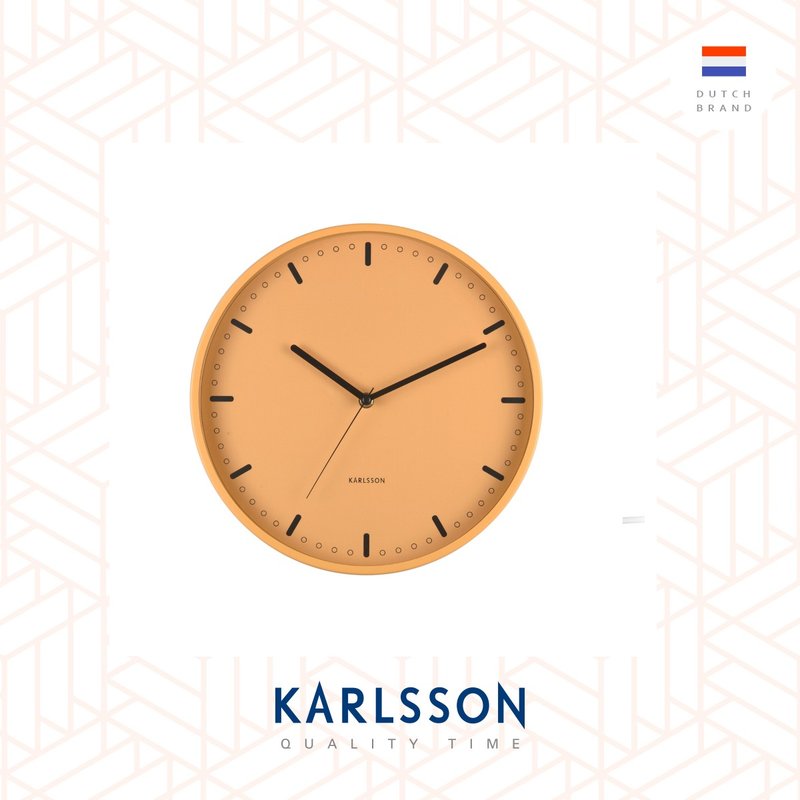 Karlsson, 30cm 黄色刻度挂钟 Wall clock Cool Retro mango yello - 时钟/闹钟 - 其他金属 黄色