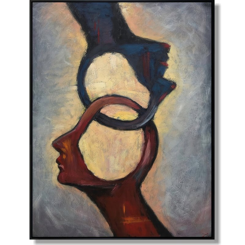 人体抽象画大型抽象压克力画布面具象艺术 - 墙贴/壁贴 - 压克力 多色