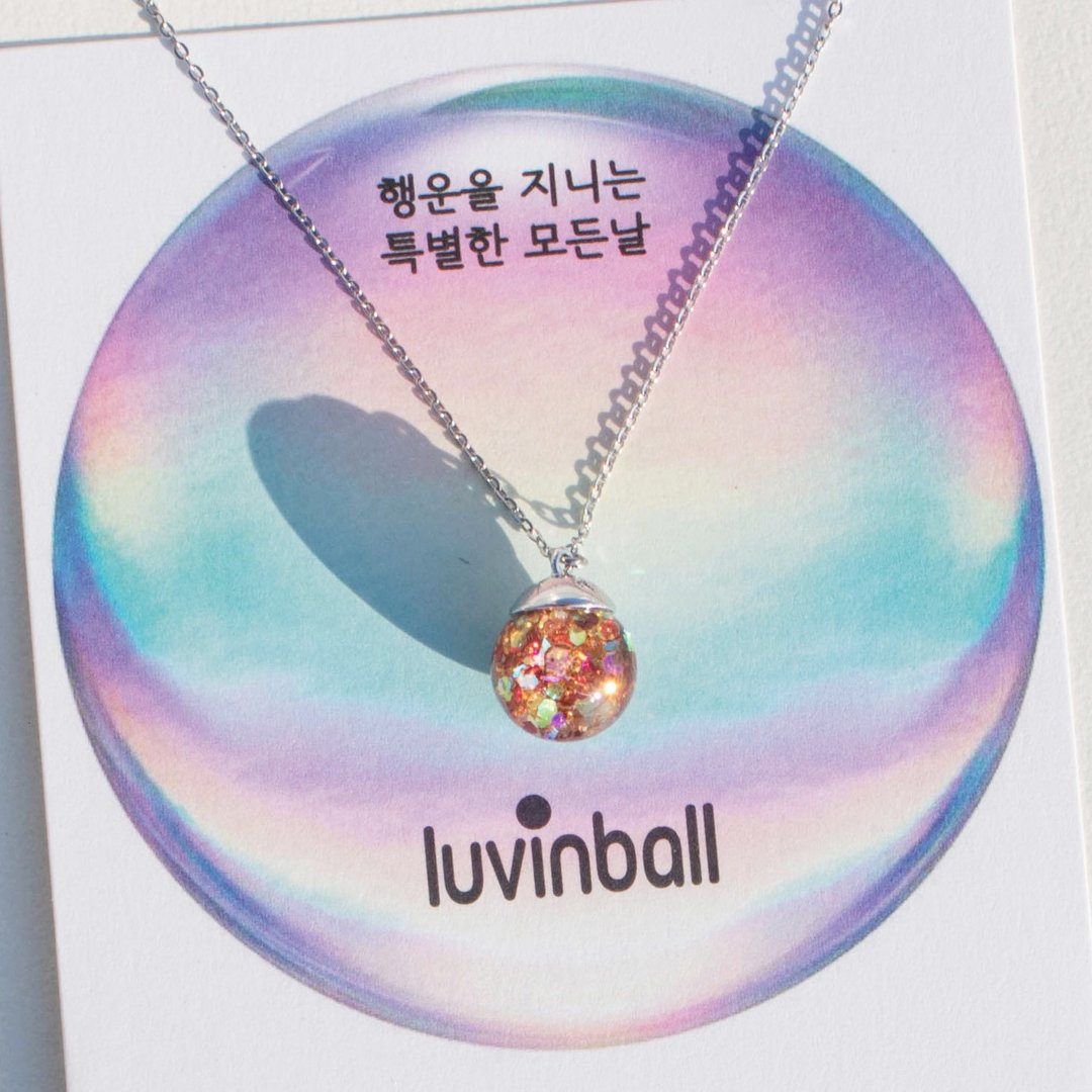 Lucky Birthsnowball Necklace - 项链 - 玻璃 