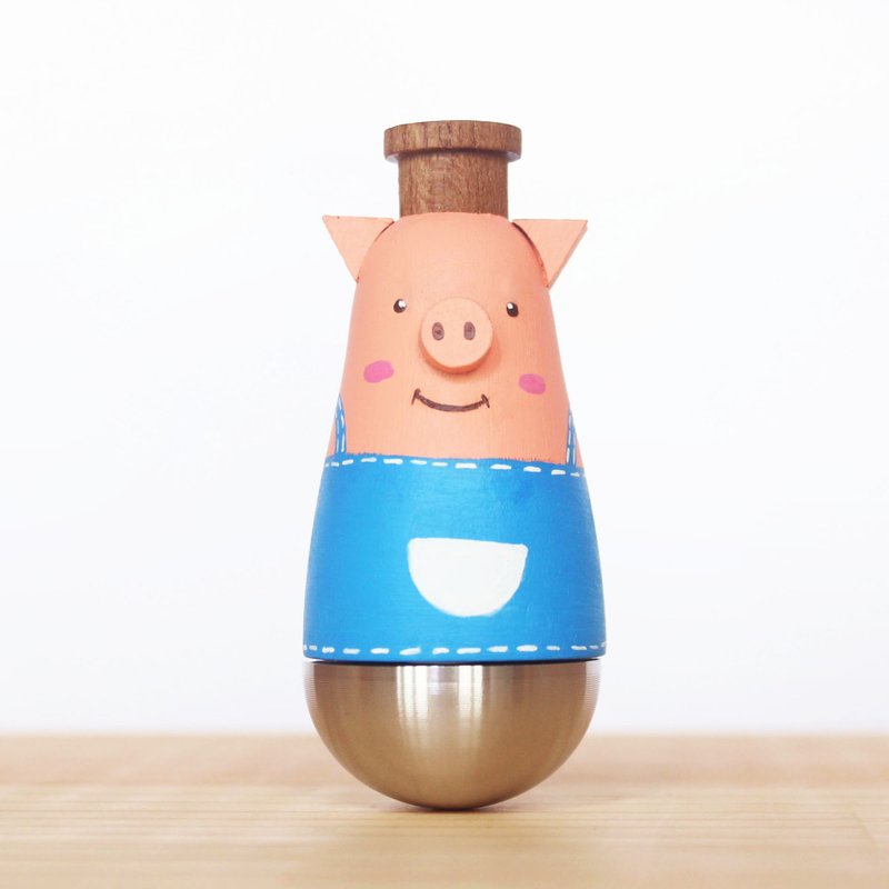 闻森笛 – 吊带裤小猪 卡祖笛 KAZOO 公仔 - 吉他/乐器 - 木头 蓝色