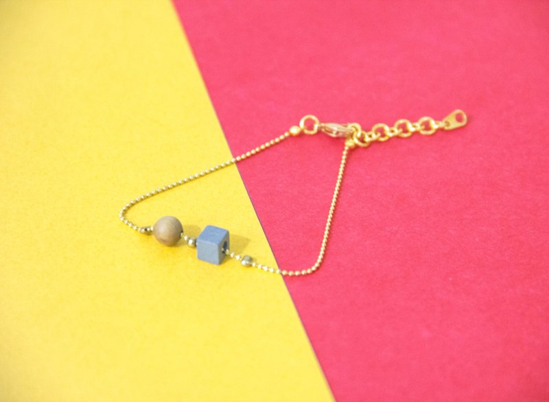 圣诞快乐  / 游乐园 - 檀木 黄铜手链 圣诞礼物 - 手链/手环 - 宝石 红色