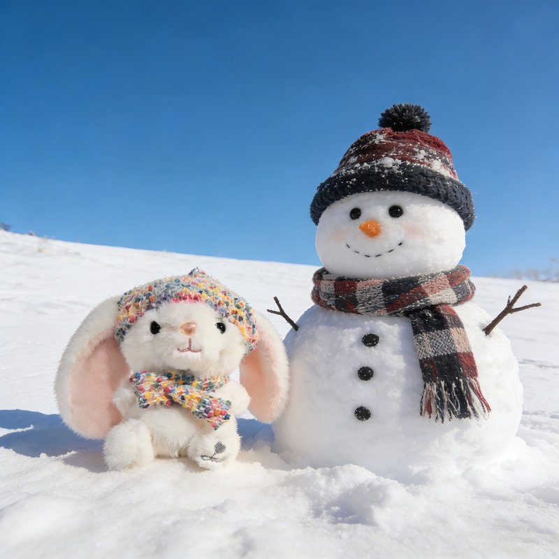 超萌趣可换装软毛公仔 - 公仔+深冬装 - 同款服饰的颜色图案随机 - 其他 - 其他材质 