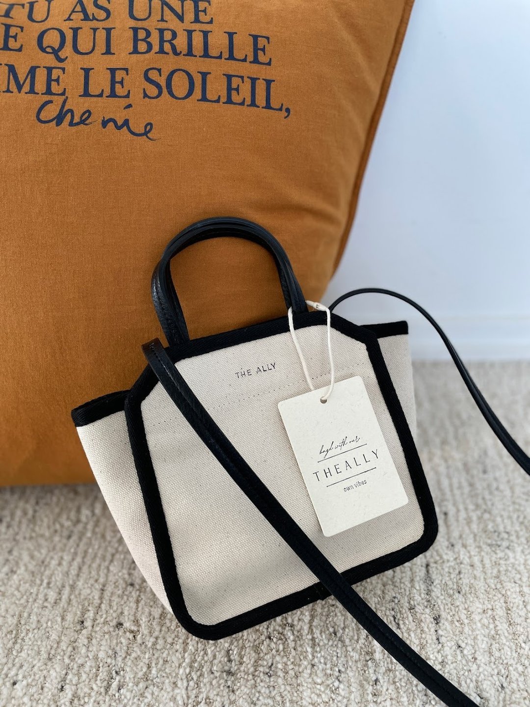 韩国 The Ally | MINI MOND BAG | 小 | 黑色 | 手袋 单肩包 - 手提包/手提袋 - 棉 黑色